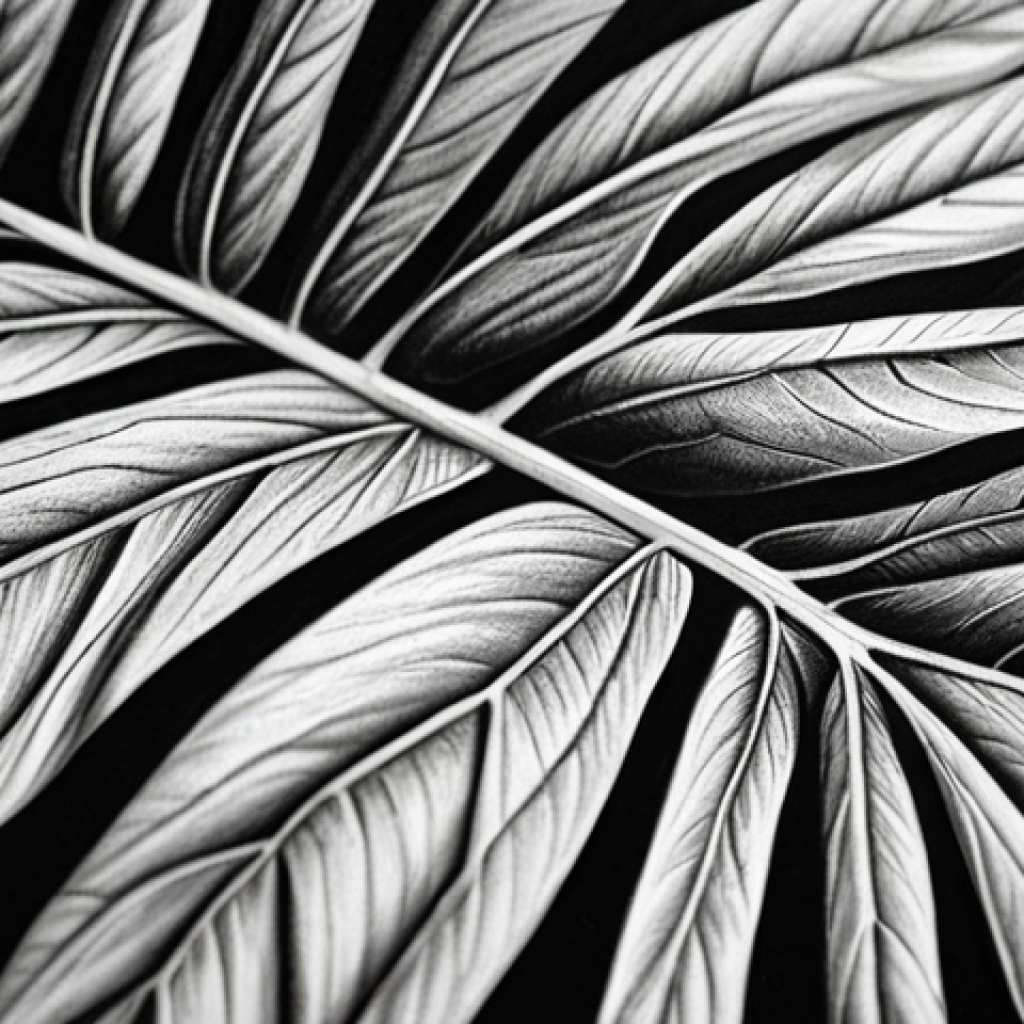 **

Close-up of a pencil drawing of a leaf with detailed veins, emphasizing light and shadow. Soft, natural lighting.

**